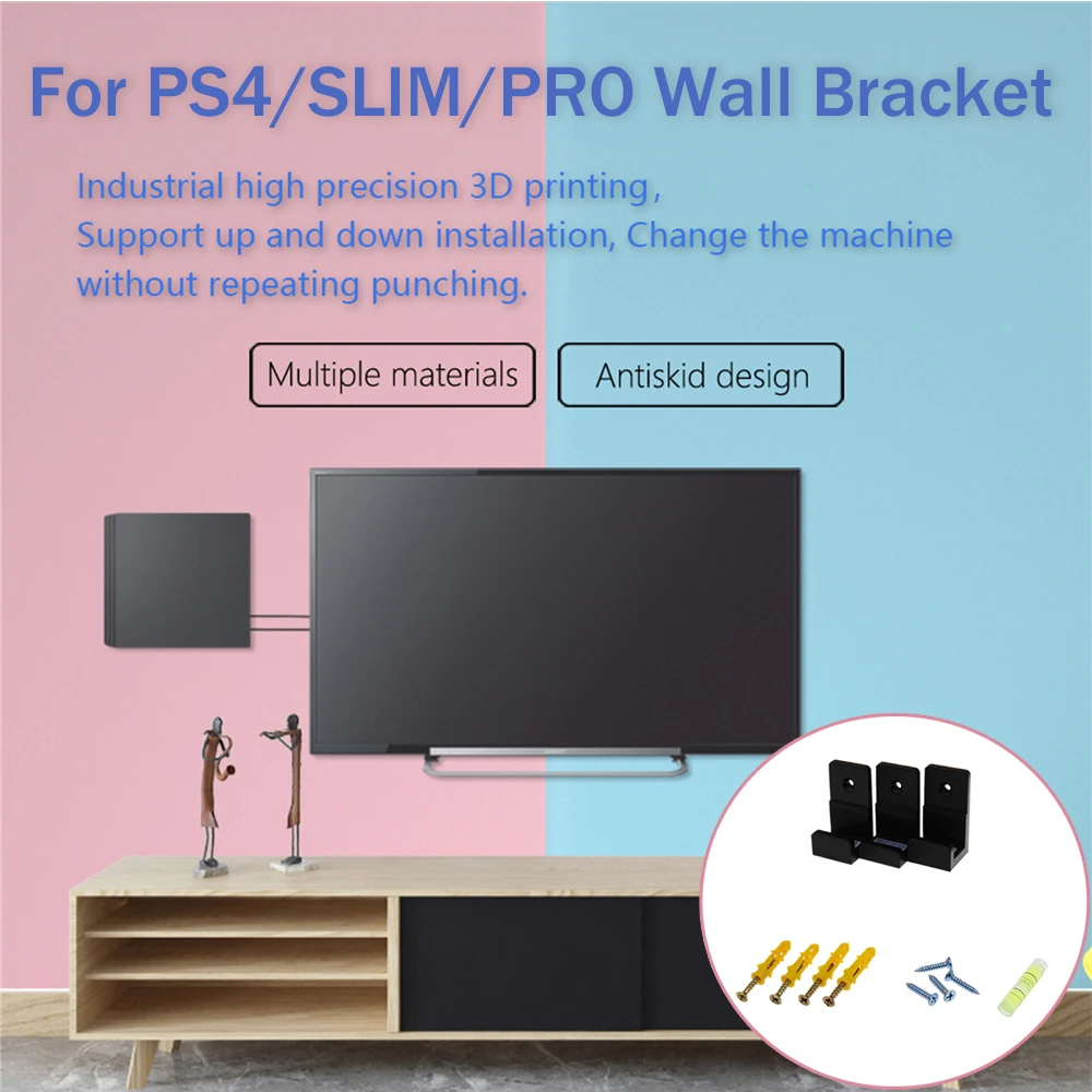 

Wall Mount Bracket for PlayStation 4 PS4 Slim Pro Game Console