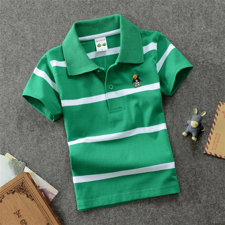 

Jargazol Baby Kids Clothes Fashion Outfits Toddler Boy Polo Costume Polo Shirt Kids Summer Short Sleeve Shirts Boys Stripes Tops