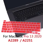 Наклейка США для Macbook Pro 13 2020 A2251 A2289, чехол для клавиатуры с сенсорным ID, силиконовый защитный чехол для клавиатуры Macbook Pro 13 2020