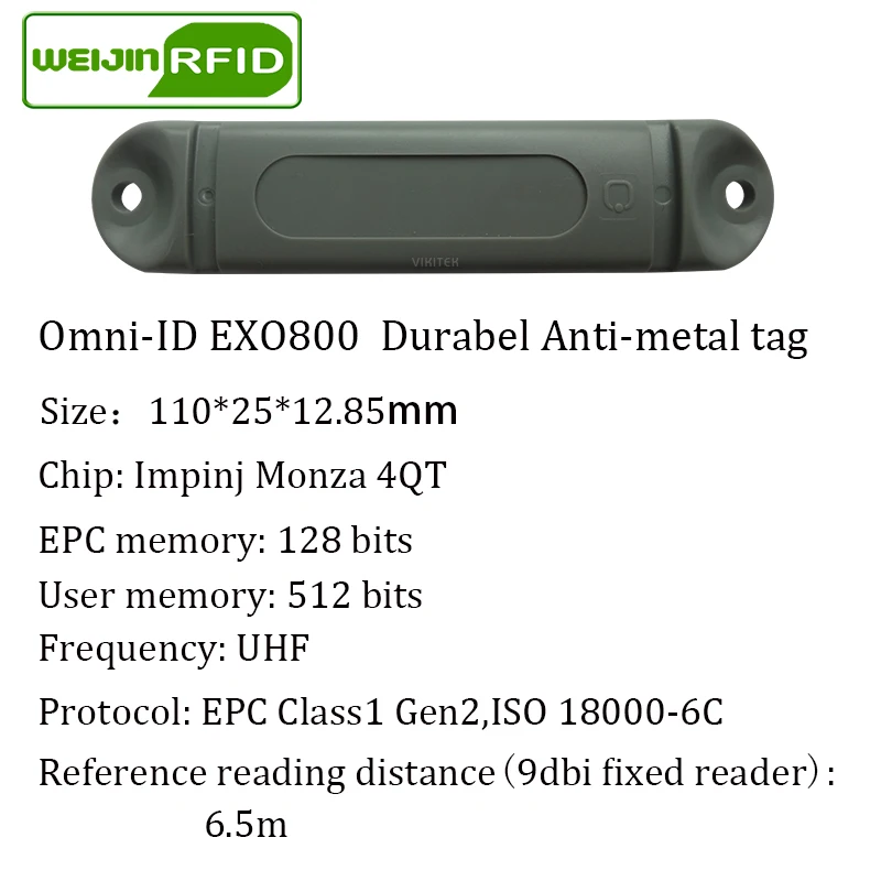 UHF RFID Метка omni ID EXO800 915 м 868 МГц Impinj Monza4QT 10 шт. Бесплатная доставка Прочная ABS смарт
