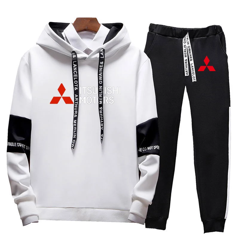 

Decal Men Mitsubishi Motors Fashion Hoodies Sweatpants Comfortable Cotton Harajuku Trousers Sport Suit clothes