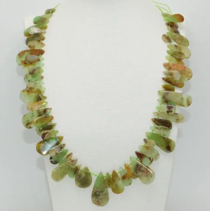 Chrysoprase Натуральный хризопраз/Аквамарин нерегулярные плоские капли воды бусины 10 мм-30 мм-пожалуйста, не покупайте, если у вас есть строгий запрос размера - Цвет: Chrysoprase