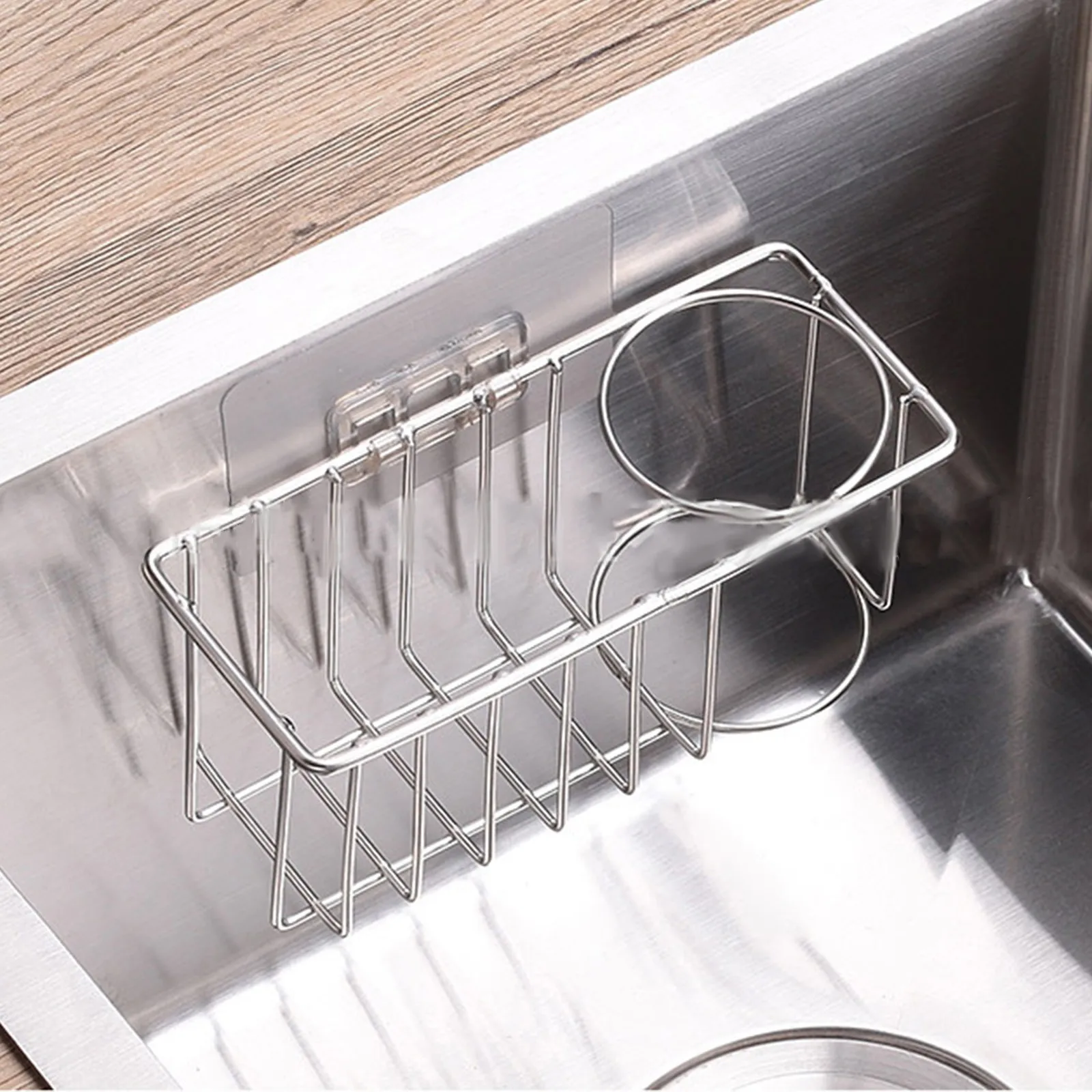 

2021 new kitchen tool sponge drain basket dishwashing arrangement shelf set kitchen tool kitchen kitchen accessories