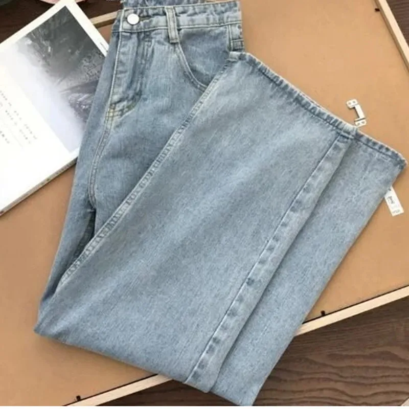 

Streetwear High Waist Women's Fashion Jeans Woman Girls Women Wide Leg Pants Trousers Female Jean Femme Denim Bagge Mom Jeans