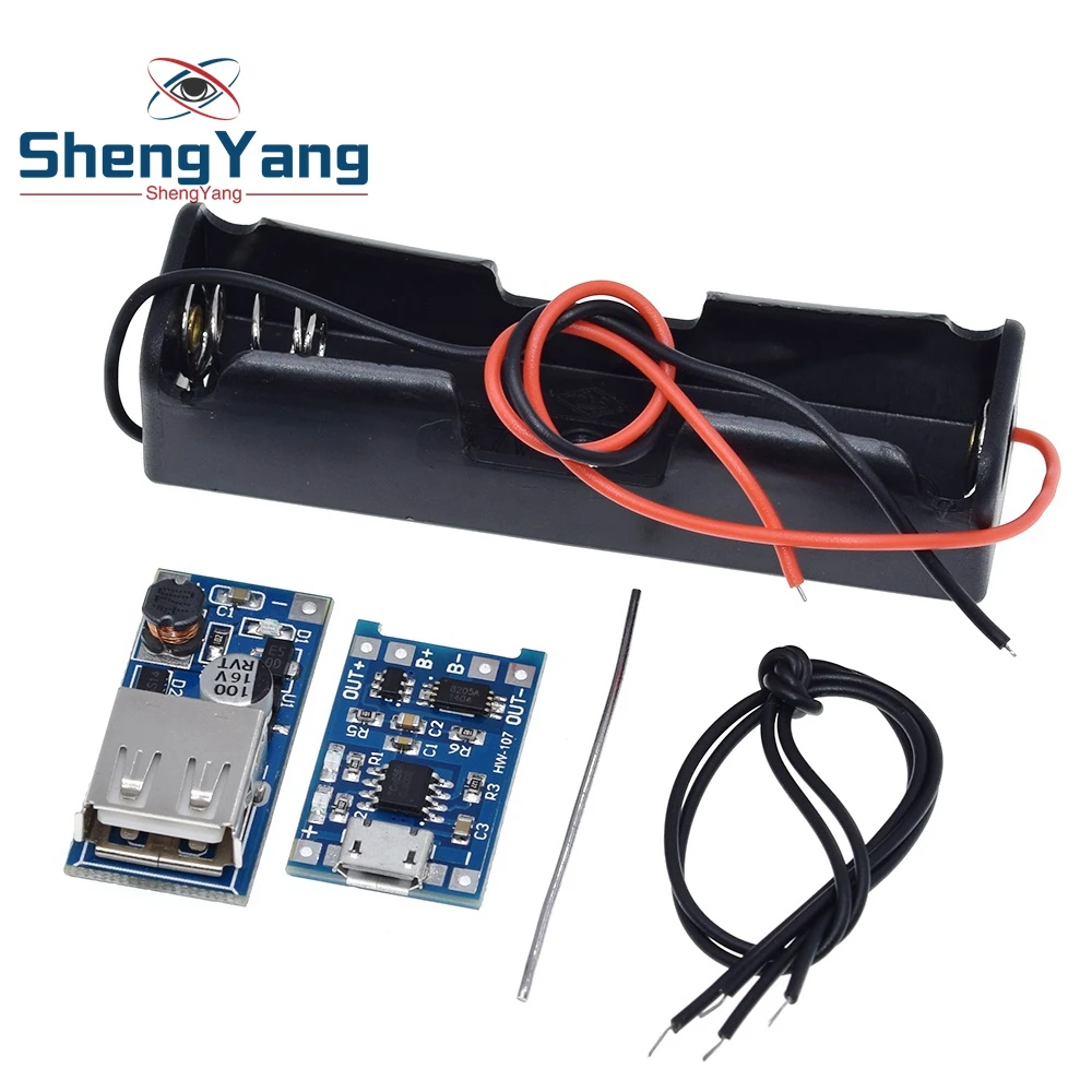 5V 1A 18650 TP4056 модуль зарядного устройства литиевой батареи DIY KIT + 1x18650 чехол для