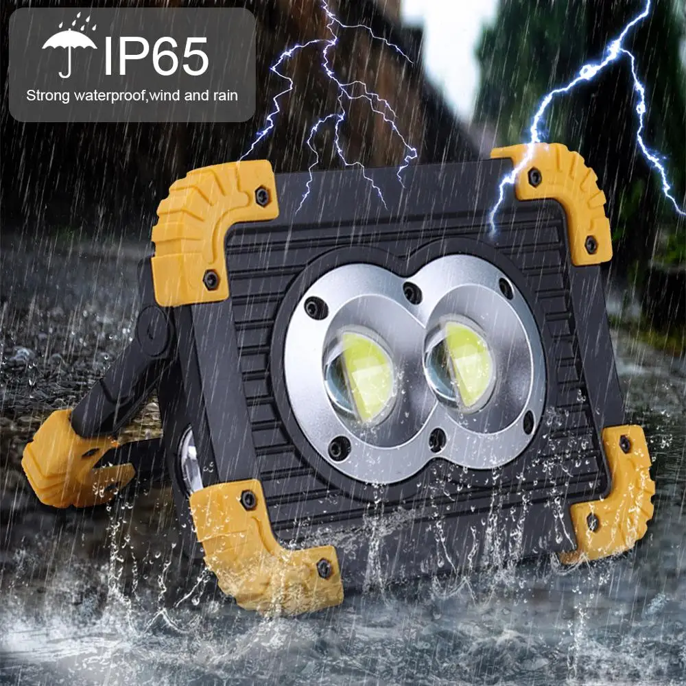 380w powerful spotlight portable work light led rechargeable waterproof outdoor power bank lantern for outdoor camping by 18650 free global shipping