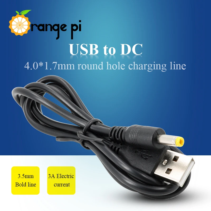 

Orange Pi USB to DC 4.0MM - 1.7MM Power Cable for Orange Pi Factory Quality in Stock