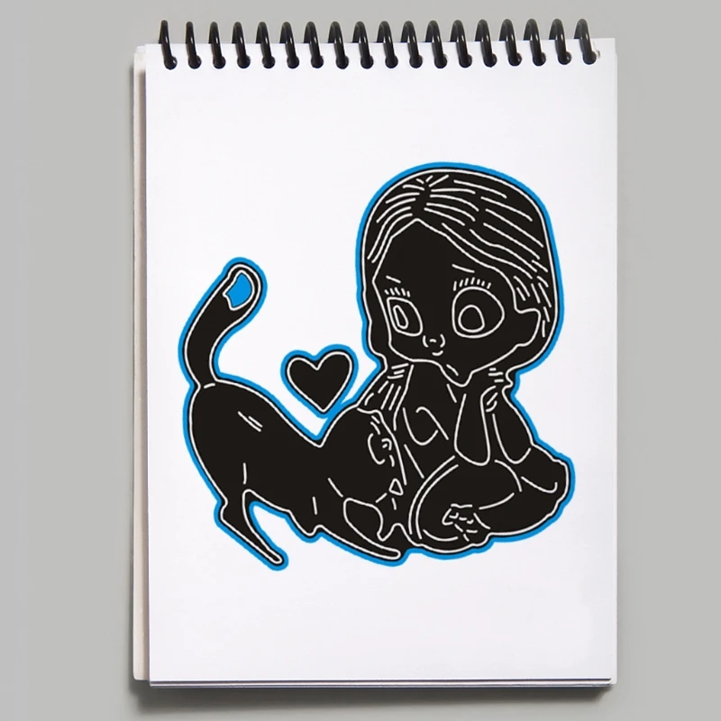 

H051 Girl Animal Metal Cutting Dies Stencil Scrapbooking DIY Album Stamp Paper Card Mold Embossing