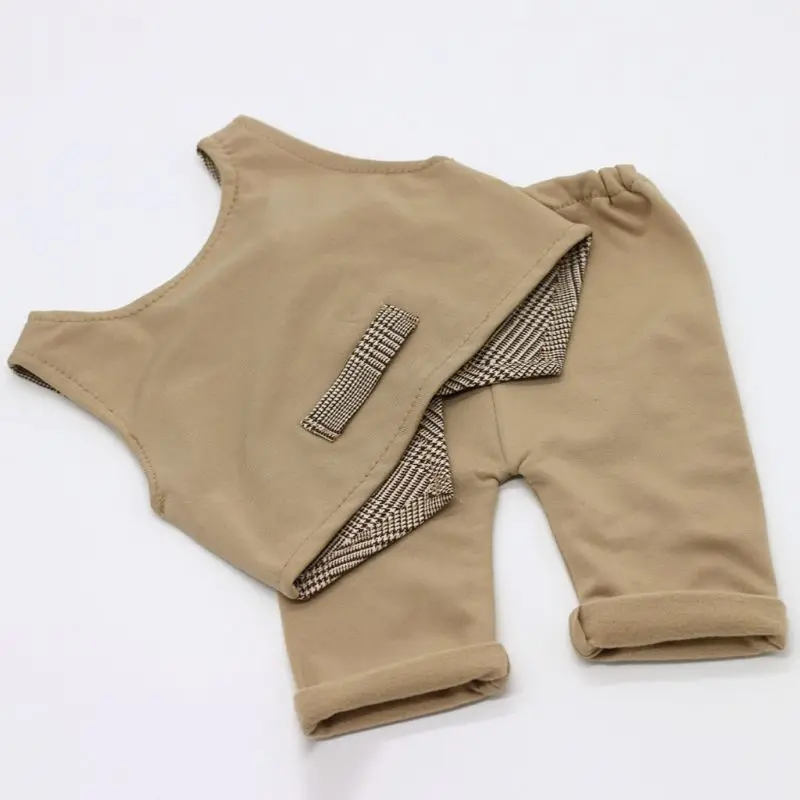 

Pants and Vest Set Accessories for Newborn Photography Props Costume Infant Baby Boy Little Gentleman Outfit