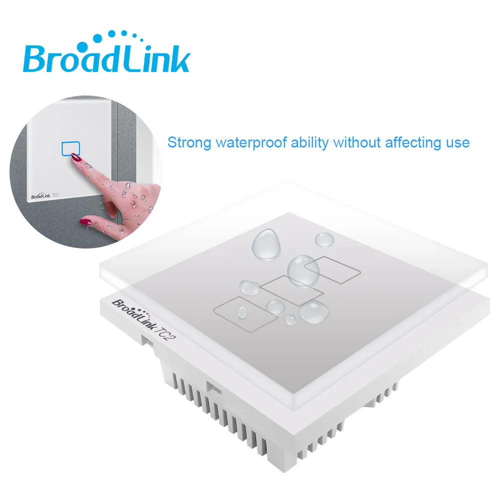Broadlink TC2 1/2/3 Gang-UK Стандартный Светильник переключатель современный дизайн белая