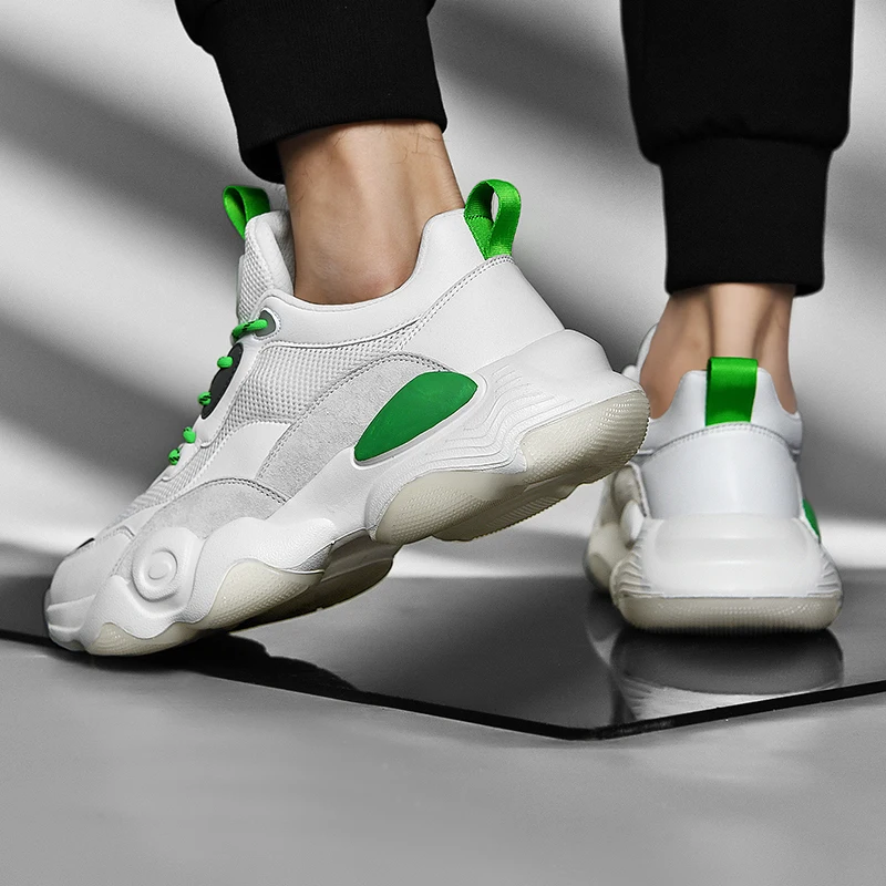 

Trendy Men Chunky Sneakers Breathable Casual Shoes Outdoor Wear-resistant Reflective Sports Shoes Scarp Uomo Zapatillas Hombre