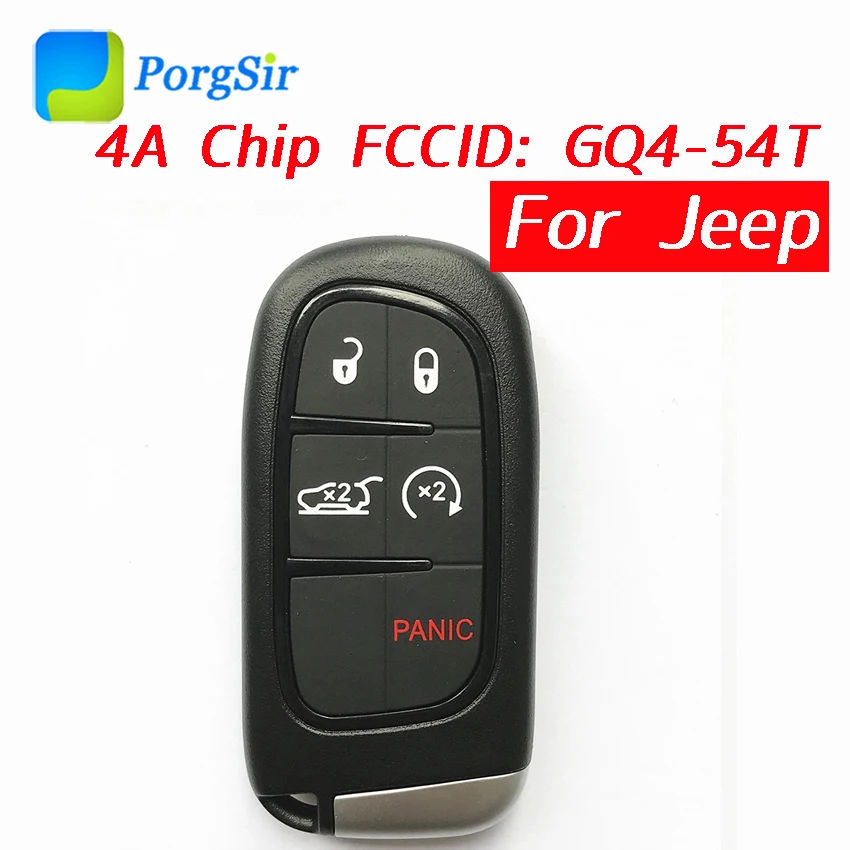 5 кнопок 434 МГц БЕСКЛЮЧЕВОЙ ключ бесконтактного дистанционного управления для Jeep