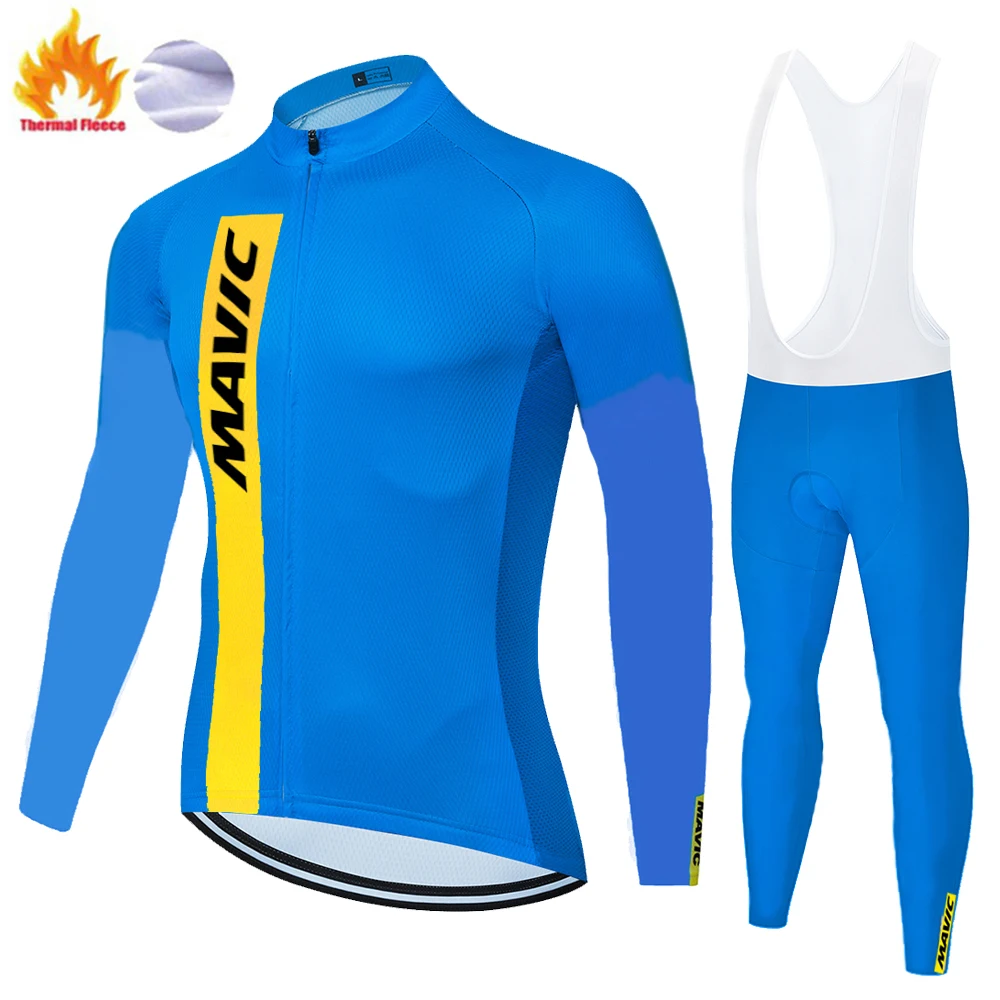 2020 команда MAVIC Велоспорт Джерси зимние теплые флисовые велосипедные брюки