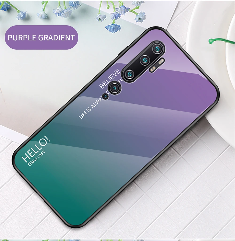 Note 10 Pro Чехол Zroteve силиконовая рамка стеклянная крышка для Xiaomi mi Note 10 чехол обесцвечивающее стекло задняя крышка Xia mi Xio mi Note 10