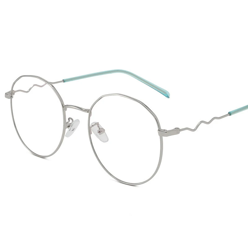 Новый трендовый Овальный оправа для очков ретро металлический литературный