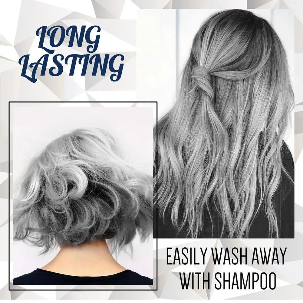 

120g Disposable Hair Dye Wax Cosplay Silver Gray Hair Dyeing Wax S4Y2