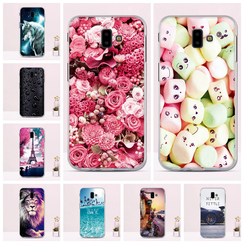 Чехол для Samsung Galaxy J6 Plus 6 0 дюйма мягкий чехол из ТПУ защитный силиконовый