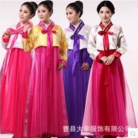 hanbok traditional clothes ethnic floral fluffy skirt elegant princess court costume dance performance dress festival dress