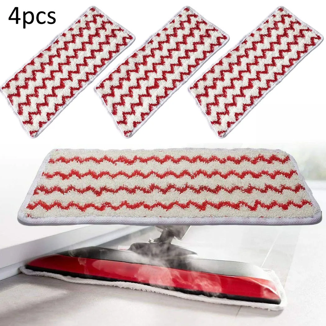 

4Pcs 45x19cm Microfibre Floor Mop Cloth Pads Replacement For Vileda Steam XXL Power Pad Steam Cleaner Flat Mop Cloth Washable