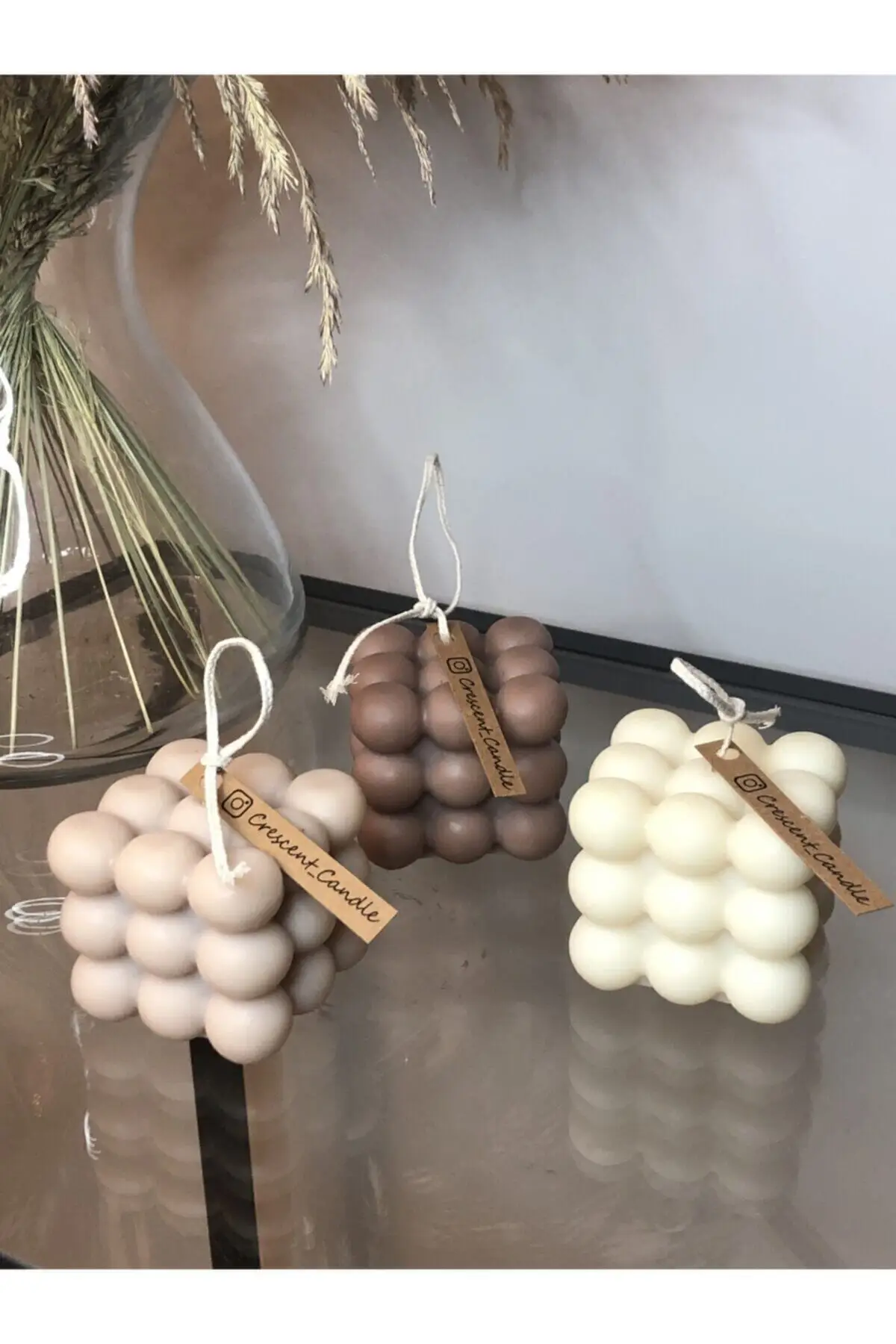 

Набор пузырьковых свечей, 100% натуральная соевая высота 6 см, ширина 6 см, вес штуки 160 г, Ароматизированная ваниль, украшение для дома