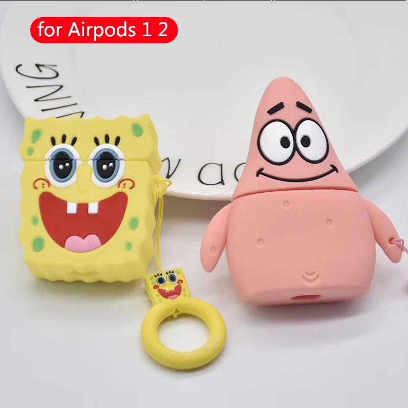 Для Apple Airpods чехол силиконовые милые аксессуары для мультяшных Airpods 2 Наушники коробка Беспроводная bluetooth-гарнитура защитный чехол