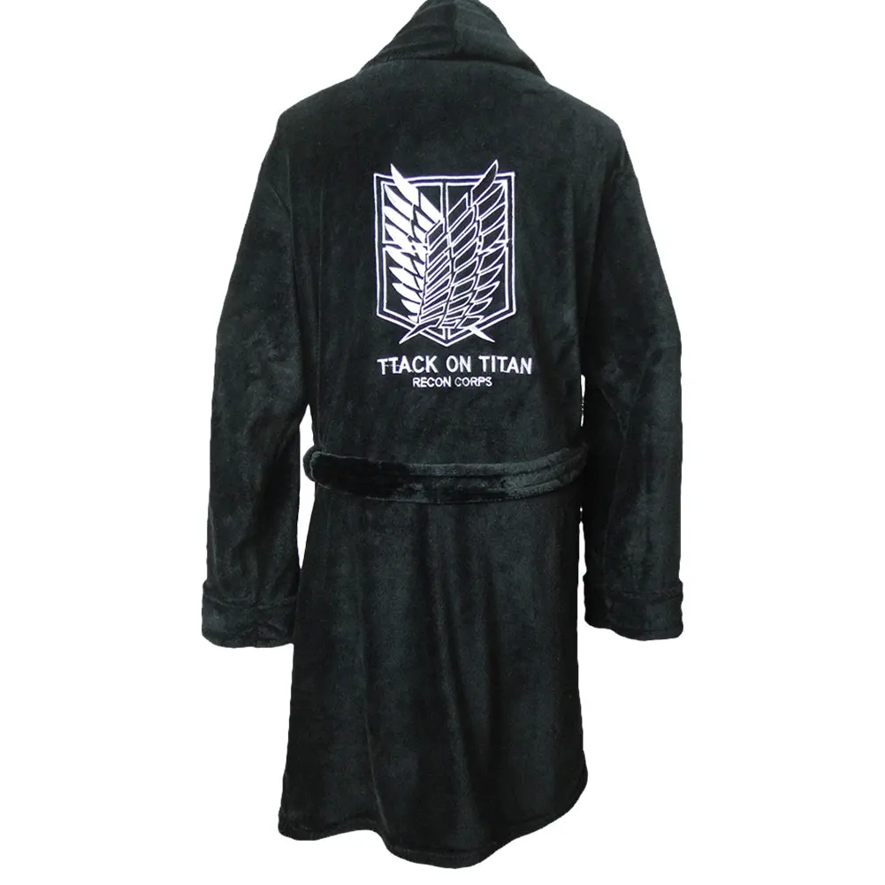 Халат-кимоно для косплея атака на Титанов флисовая одежда сна взрослых мужчин и