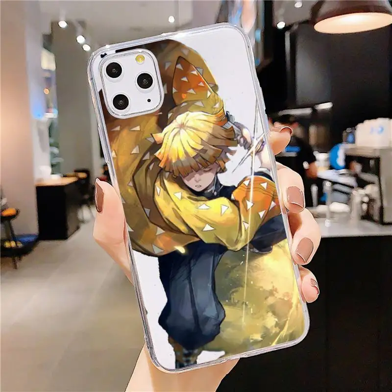 

Anime Demon Slayer Comics Phone Case Transparent soft For iphone 5 5s 5c se 6 6s 7 8 11 12 plus mini x xs xr pro max