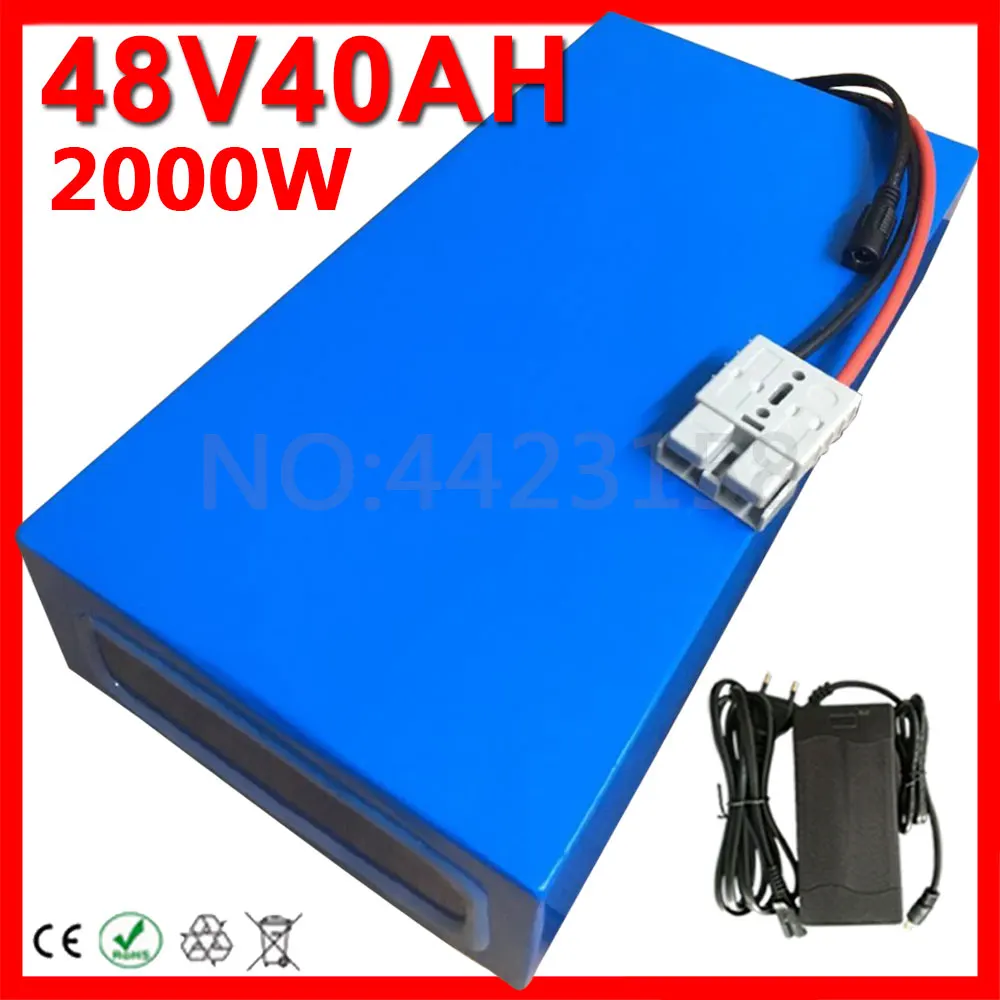 Аккумулятор для электрического скутера 48 В 1000 Вт 1500 2000 30 А 32 А/ч 35 а/ч 40 с зарядным