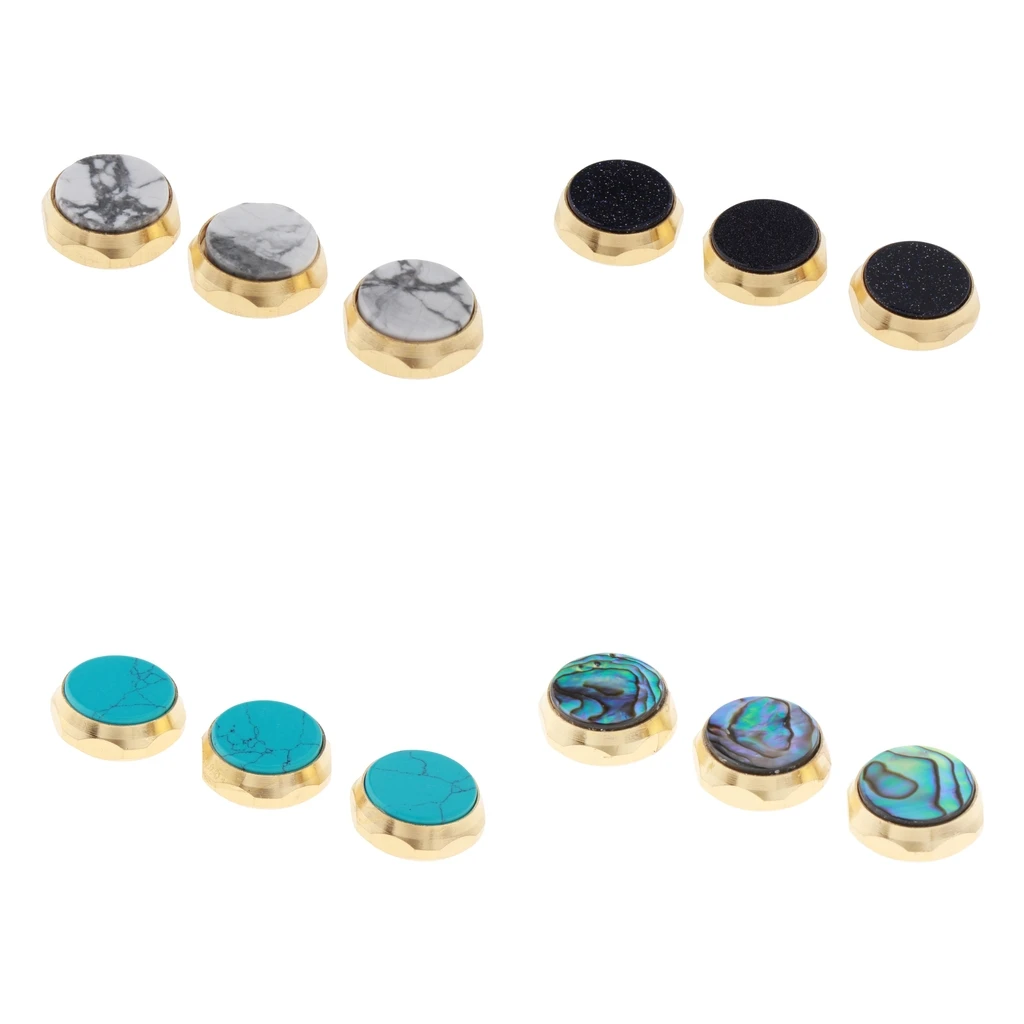 

12pc Trumpet Finger Key Buttons Caps Musical Trumpet Parts Abalone Shell