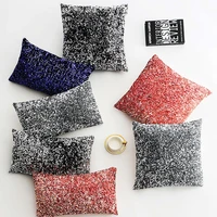 1 piece solid sequins embroidery cushion cover sofa throw pillowcase decorative pillow case without filler 45x45cm 30x50cm