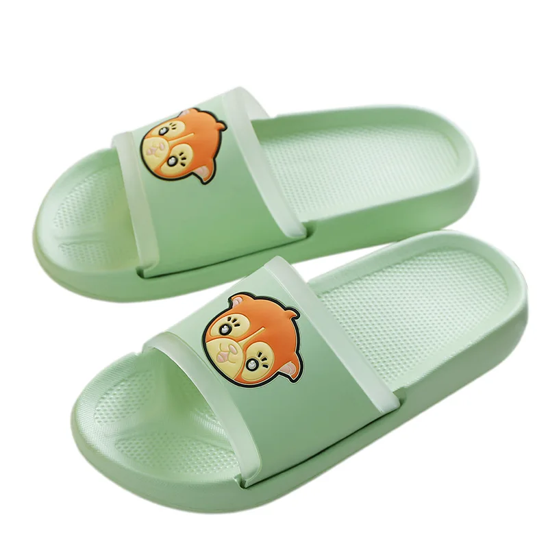 

2021 New dog slippers for women flat flat non-slip indoor and outdoor home cartoon with a single character slippers