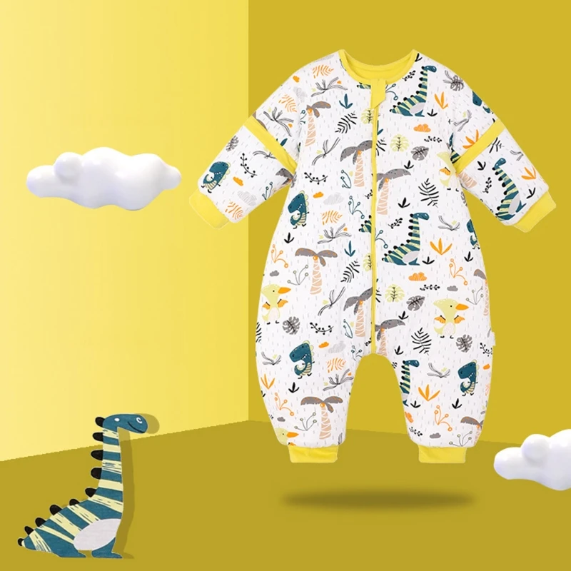 

Baby Sleeping Bag Wearable Long Sleeve Cotton Sleepwear Toddler Kids Jumpsuit