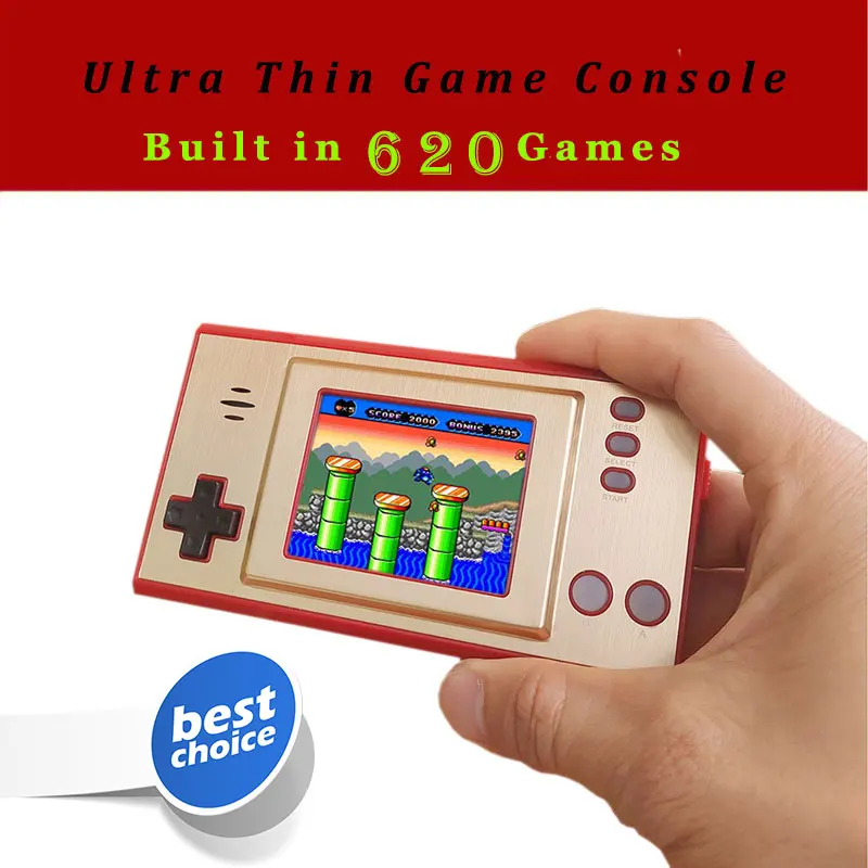 Мини игровая портативная консоль 2 5 дюйма ультратонкая Ретро видеоконсоль с 620