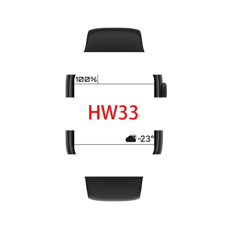 

HW33 Smart Watch Full Touch Screen Bracelet Blood Pressure Heart Rate Monitor Smartwatch