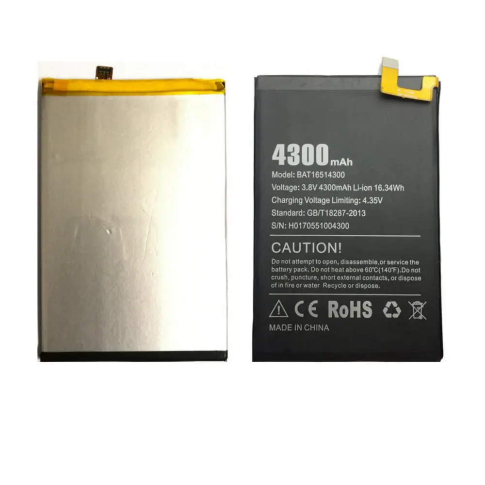 Original BAT16514300 battery 4300mah for Doogee Y6 Max Cellphone batteries