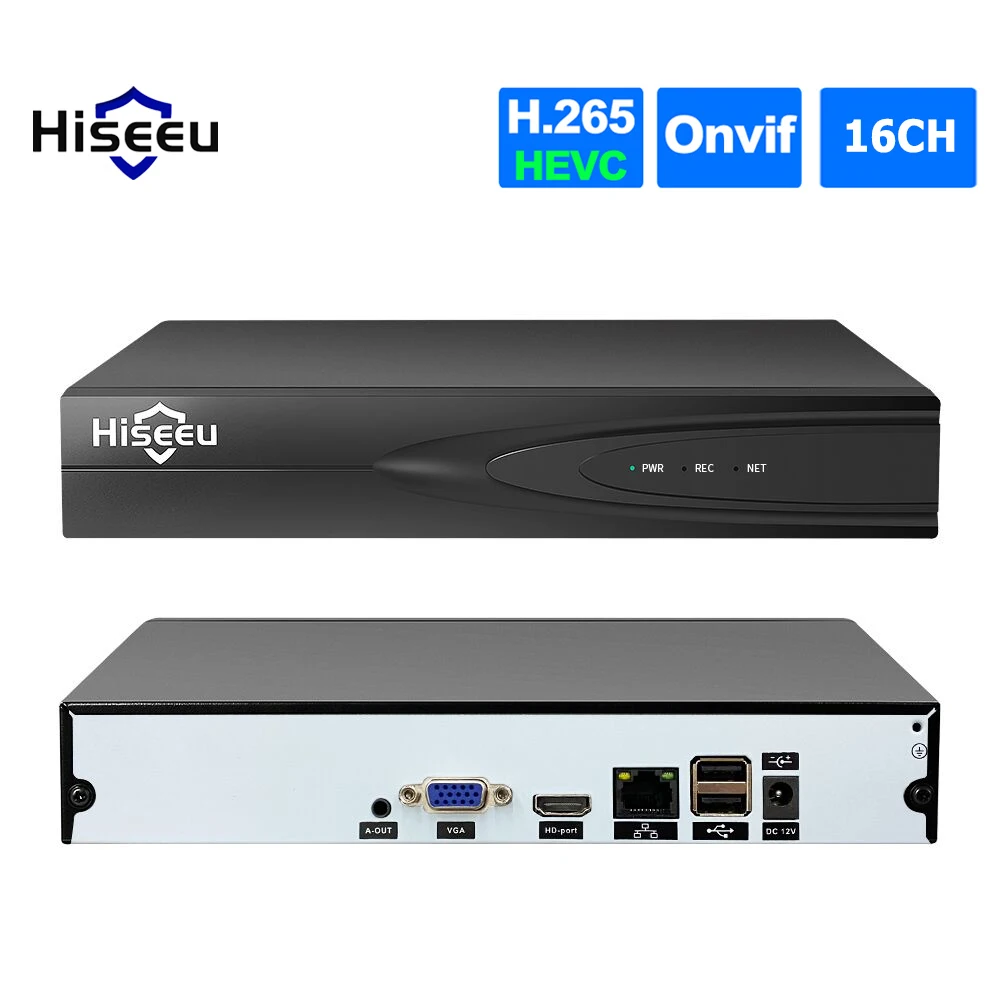 16-канальный сетевой видеорегистратор 1080P поддержка системы видеонаблюдения