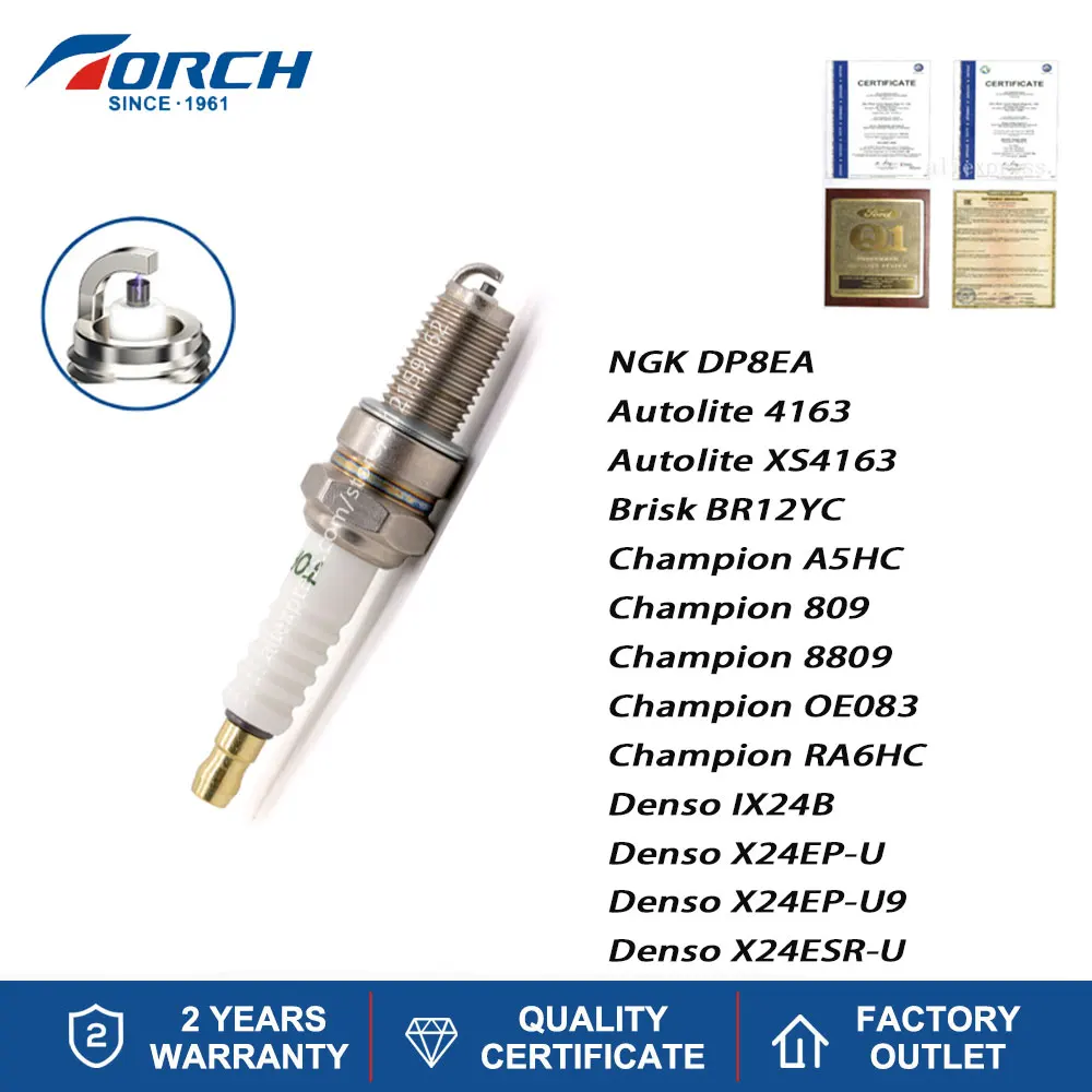 

Spark Ignition Motorcycle Candle TORCH D8TC for NGK DP8EA Champion A5HC Denso IX24B Autolite 4163 Brisk BR12YC China Original
