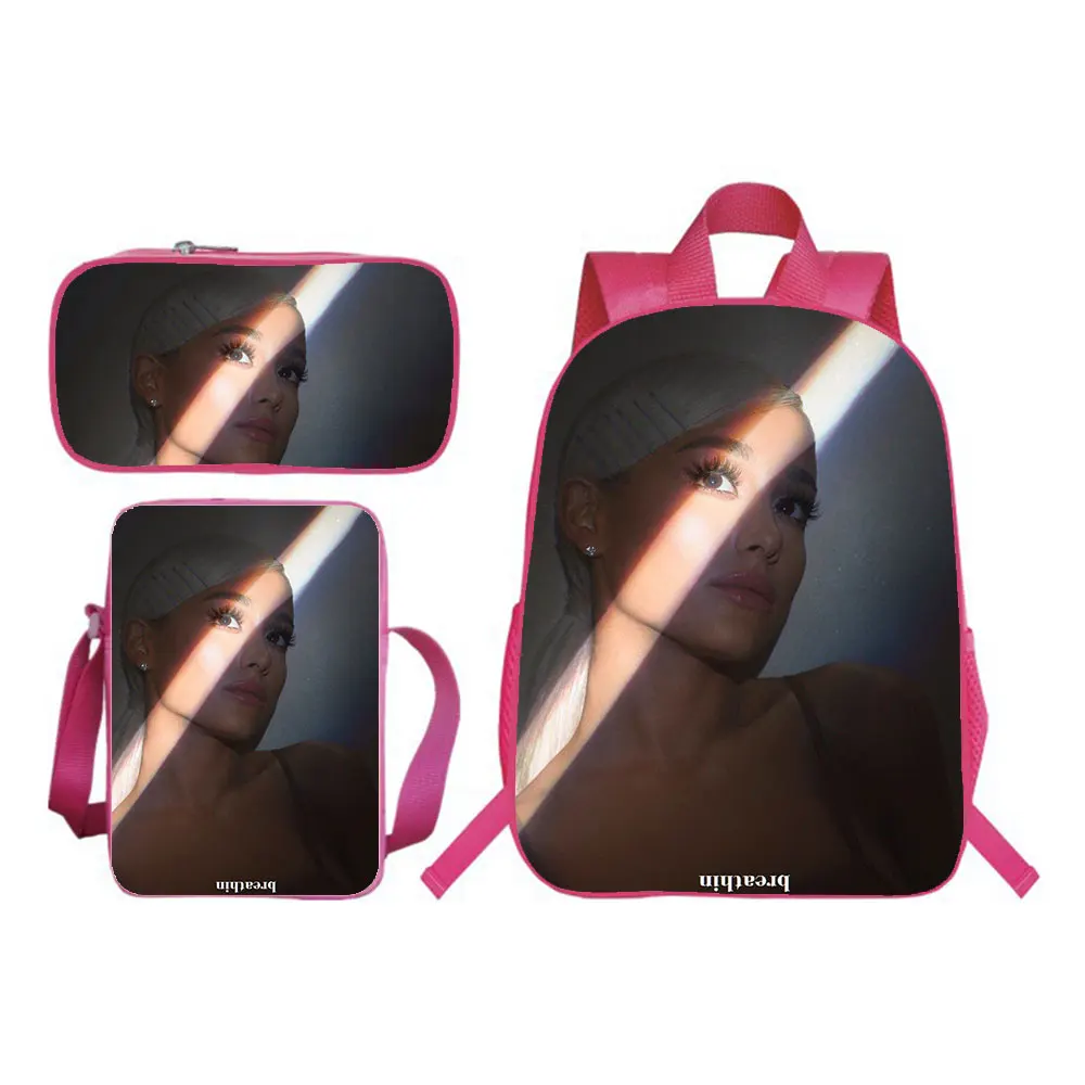 

Ariana Grande Backpack 3pcs Set Boy Girl SchoolBag Teens Bookbag Kid Rucksack Gift(backpack+shouder Bag+pen Bag) NEW