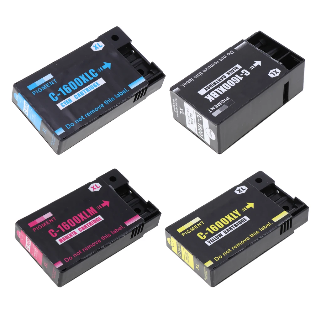 

4pcs 1600XL Color Ink Cartridges Ink Tank Replacement For Maxify MB2020 MB2320 MB2060 MB2160 MB2360 MB2760