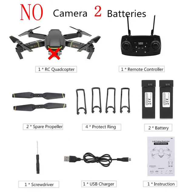No Camera Black 2B Global GW89 Радиоуправляемый Дрон с камерой 1080P HD Wifi FPV Gesture Фото Видео удержание высоты складной Радиоуправляемый квадрокоптер для начинающих VS E58 - Цвет: No Camera Black 2B
