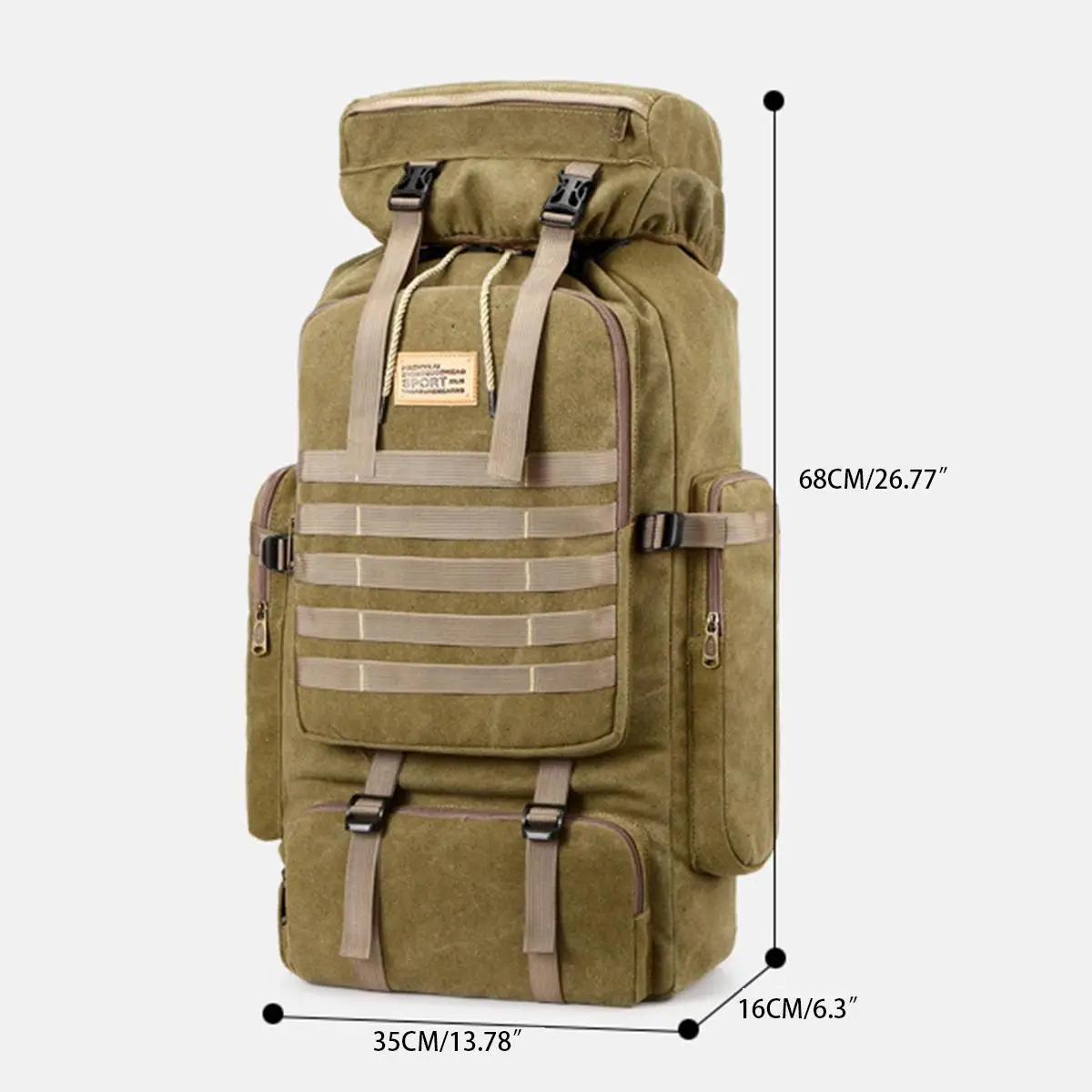 

80L Outdoor Military Rucksacks 1000D Nylon Waterproof Tactical Backpack Sports Camping Hiking Trekking Fishing Hunting Bags