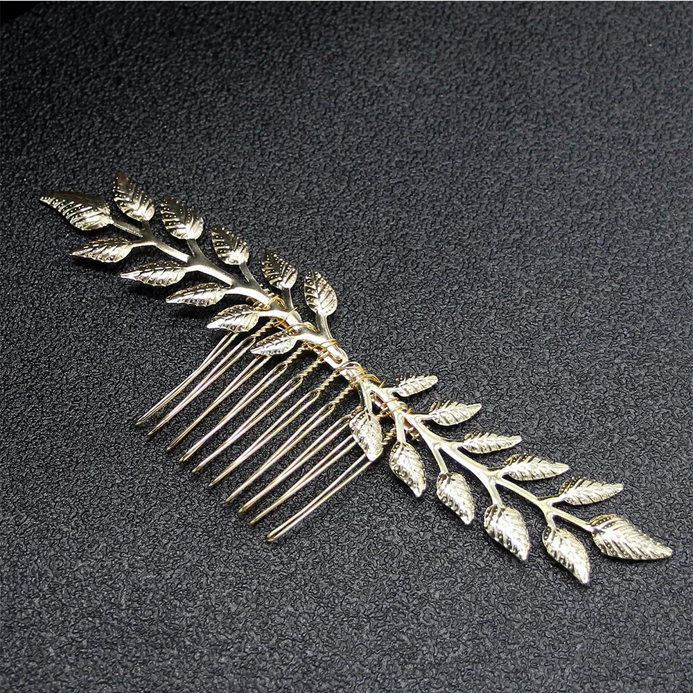Греческий стиль винтажная искусственная Тиара для волос сплав в форме листьев