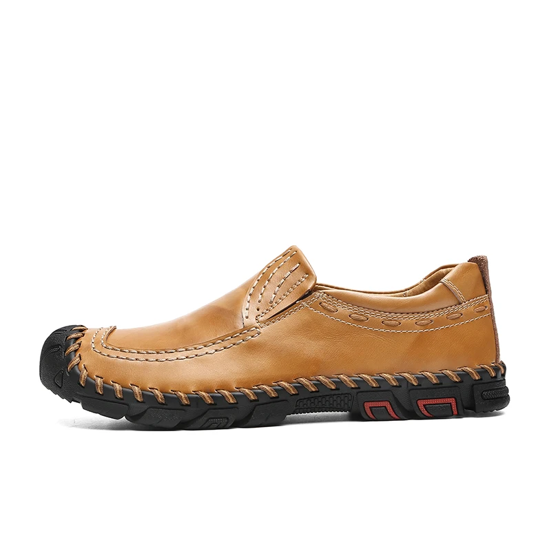 Men's Casual Shoes Comfortable man Loafers Leather Quality Handmade Mens Flats Mocassin Homme Big size 38-46 | Обувь