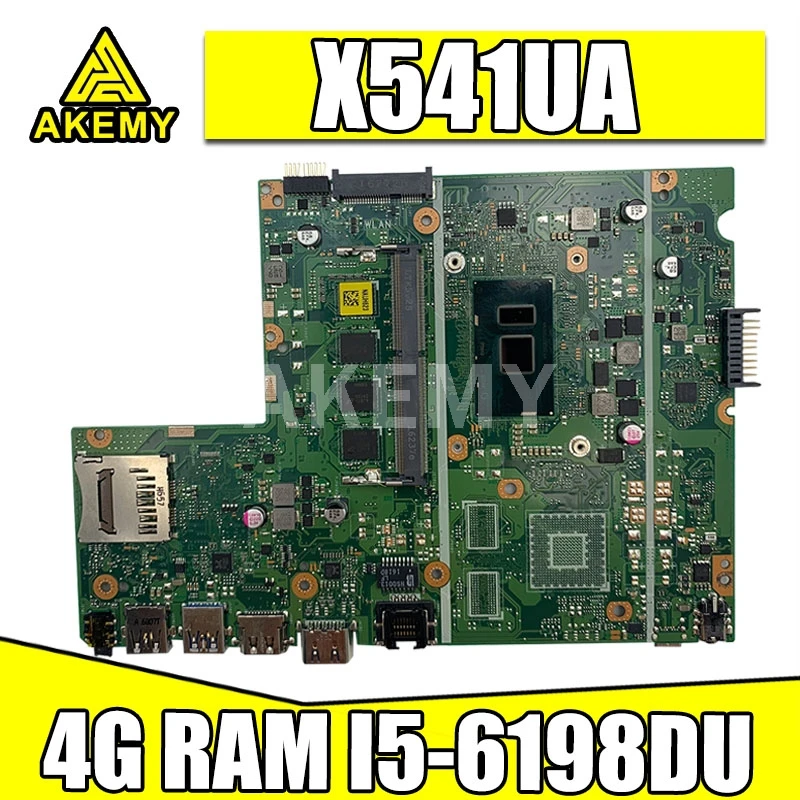 

Akemy For Asus X541UA X541UAK X541UVK X541UJ X541UV X541U F541U R541U Motherboard laptop Motherboard W/ 4GB-RAM i5-6th Gen cpu