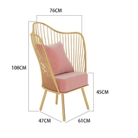 modern minimalist lotus leaf chair luxury wrought iron coffee seats velvet fabric customizable nail chairs not suit