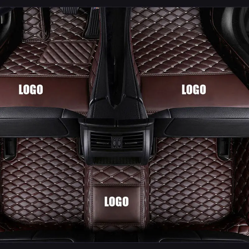 single layer coffee Кожаные автомобильные коврики для Nissan X-Trail Rogue XTrail автомобильный коврик для укладки авто аксессуары - Название цвета: single layer coffee