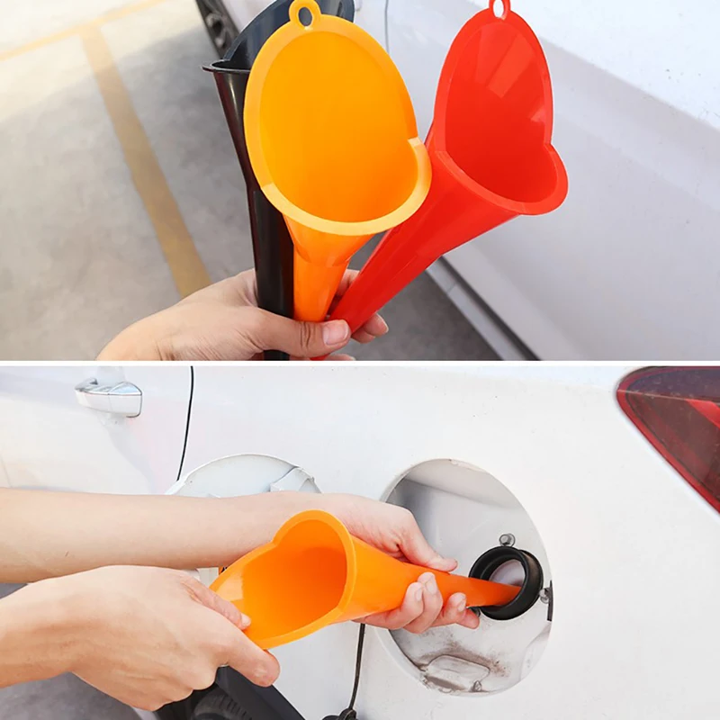 

1pc Car Refueling Funnel Multi-Function Plastic Long Neck Oil Funnel Gasoline Engine Oil Additive Motorcycle Farm Machine Funnel