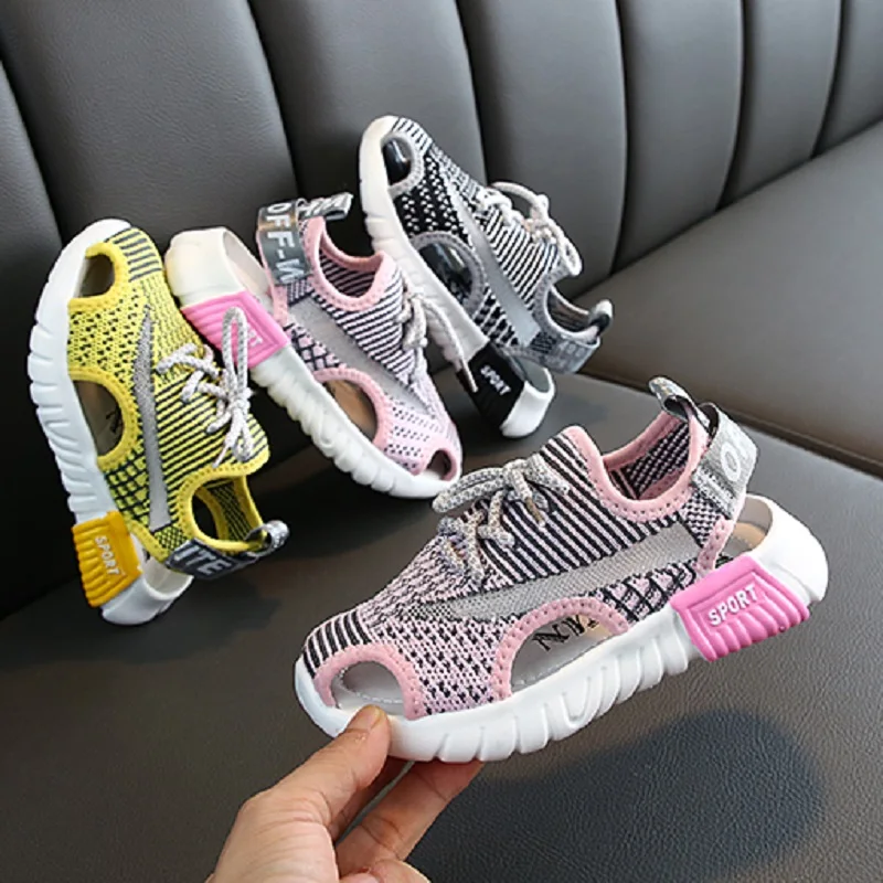 Спортивные сандалии для девочек новинка 2020 Корейская весенне-летняя детская