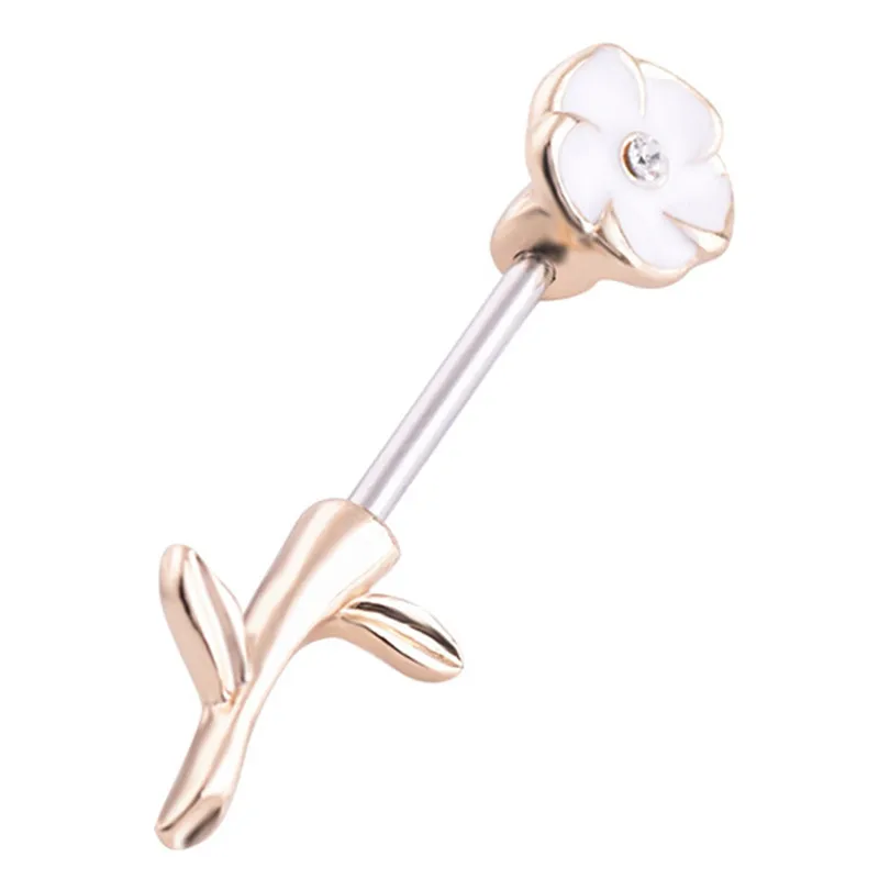 2PC Punk Flower Rhinestone Sexy Women Dangle Nipple Piercing Shields Bars Ring For Body | Украшения и аксессуары