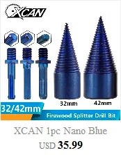 XCAN, 3 шт., 3-12 мм, 4-12 мм, 4-20 мм, HSS, прямые пазы, шаг, набор сверл, титановое покрытие, дерево, металл, дырокол, набор сверл